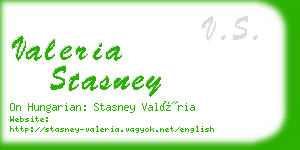 valeria stasney business card